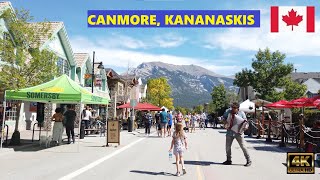 Canmore Kananaskis Alberta Canada  Summer Walking Tour 4K [upl. by Matthia]