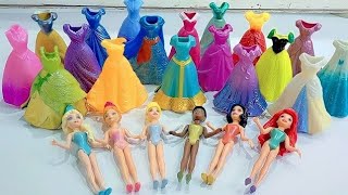 Looking for Disney Princess Dresses DIY Miniature Ideas for Barbie Wig Dress Faceup and More DIY [upl. by Vano]