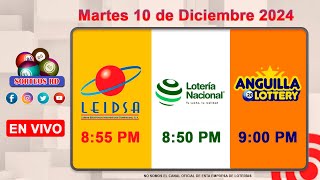 Lotería Nacional LEIDSA y Anguilla Lottery en Vivo 📺  Martes 10 de Diciembre 2024  855 PM [upl. by Amsaj]