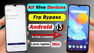 All Vivo FRP Bypass for Android 13  Vivo Y75 5G FRP Unlock Without PC [upl. by Roydd]