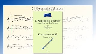 24 Melodische Übungen in allen Dur und Moll Tonarten für Klarinette von Oskar Boehme op 20 [upl. by Tremml]