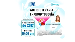 Sesión OnLine quotAntibioterapia en odontologíaquot [upl. by Thacher]