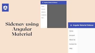 How to create Sidenav using Angular Material [upl. by Verbenia133]