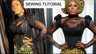 SEWING TUTORIAL Trendy Overbust corset with Yoke and a curved hemlinehow to sew a Corset [upl. by Haleelahk]