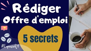 Comment rédiger une offre demploi efficace ⎜EMPLOYEURS 5 secrets pour recevoir un maximum de CV [upl. by Kohl]