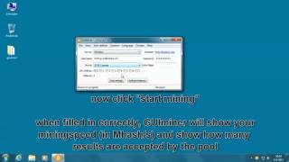 Bitcoin mining with GUIminer tutorial  easy [upl. by Yrtua]