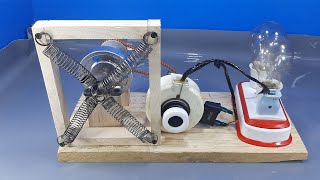 220v free energy generator Build spring flywheel machine for free electricity [upl. by Mathia380]