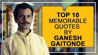 Top 10 GEMS by Sacred Games Ganesh Gaitonde [upl. by Mccall]