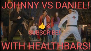 Johnny VS Daniel Round 45 With HealthBars  Cobra Kai S4E4 quotBicephalyquot 2021 [upl. by Ravahs]