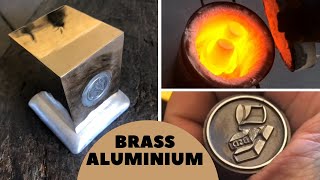 Aluminium Core Brass Block with New Personal Stamp amp Crucible Tempering [upl. by Ahsile640]