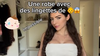 Une robe avec des lingettes de bébé cosplay humour lingette [upl. by Thomson623]