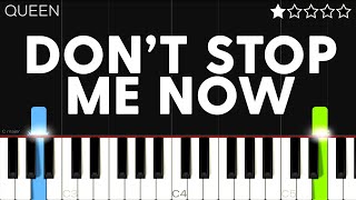 Queen  Don’t Stop Me Now  EASY Piano Tutorial  Key Of C Major [upl. by Acirret321]