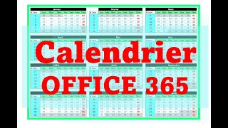 Calendrier sur office 365 [upl. by Sirak]