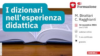 Webinar  I dizionari nellesperienza didattica [upl. by Brina]