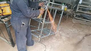 Grinding time Stove Stand Roy Welding Works [upl. by Hullda26]