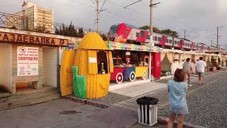 Beach Walk Tours  Russia Sochi Sea Beaches film [upl. by Casey]