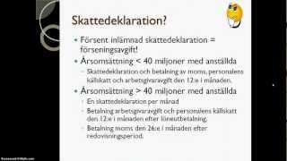 Skattedeklaration och momsinbetalning [upl. by Denver]