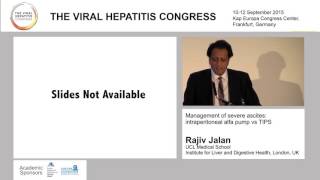 Management of severe ascites intraperitoneal alfa pump vs TIPS Rajiv Jalan London UK [upl. by Lawler325]