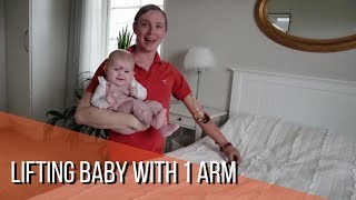 Amputee life hacks – how to lift a baby as an arm amputee [upl. by Noe]