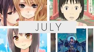 JULY 2016 Otaku Monthly Favorites [upl. by Fawcette]