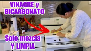 ✅ VINAGRE Y BICARBONATO mezcla y limpia ARRANCA LA GRASA Y DEJA TODO IMPECABLE LIMPIANDO LA COCINA [upl. by Erot611]