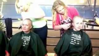 Three Women Shave Their Heads for Charity  St Baldricks  2012 [upl. by Jermain]