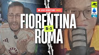 FIORENTINAROMA 51 LIVE REACTION FAST  TIFOSI ROMANISTI DISPERATI  TIFOSIAMO [upl. by Kerad]