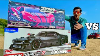 RC Worlds Fastest Black Beast Vs XO1 Car Fight  Chatpat toy tv [upl. by Essilevi797]