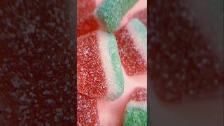 Satisfying Sounds ▶️🟢🔴 Rewrapping Watermelon Gummies asmrsweets asmrcandies gummycandy [upl. by Narret71]