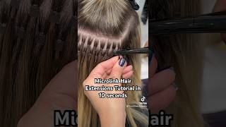 Microlink Hair Extensions tutorial in 10 seconds hairextensions microlinks hairtutorial hair [upl. by Mclain]