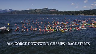 2023 Gorge Downwind Champs Race Starts [upl. by Nathanoj125]