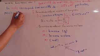 chimie  La quantité de matière [upl. by Sordnaxela325]