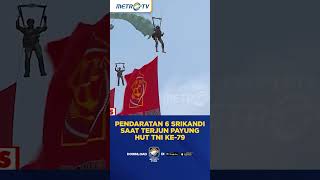 Pendaratan 6 Srikandi Saat Terjun Payung HUT TNI ke79 shorts [upl. by Kone]