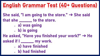 English Grammar Test 40 Questions [upl. by Juliane]