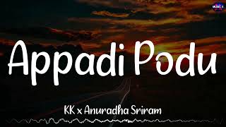 𝗔𝗽𝗽𝗮𝗱𝗶 𝗣𝗼𝗱𝘂 Lyrics  Ghilli  Vijay  Trisha  KK x Anuradha  Vidyasagar \ AppadiPodu [upl. by Upshaw]