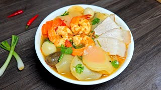 Cách nấu BÁNH CANH PHỒNG TÔM  Súp bánh phồng tôm ngon bất ngờ  TÚLÊMIỀNTÂY [upl. by Manthei]