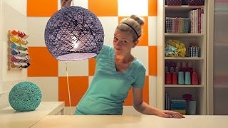 How to make a lampshade lanterns and yarn globes [upl. by Halette]