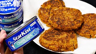 Canned Tuna Patties Recipe [upl. by Esmond336]