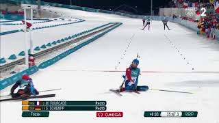 MARTIN FOURCADE  FINISH MASSSTART  JO 2018 Thierry Roland [upl. by Arac416]