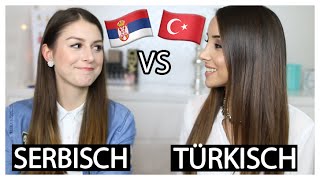 SERBISCH vs TÜRKISCH  SPRACHEN CHALLENGE mit Sara Desideria  Funda Demirezen [upl. by Elliven]