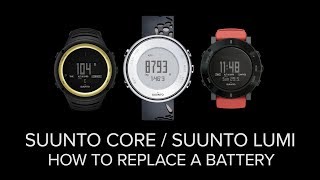 Suunto Core  Lumi  How to replace a battery [upl. by Eedyah]