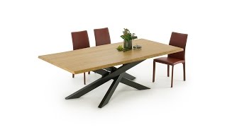 Connor Wood crossed leg dining table [upl. by Silohcin483]