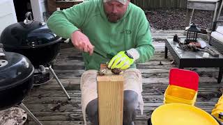 Oyster shucking on an oyster bench [upl. by Anotyad]