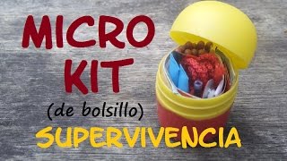 Micro Kit Supervivencia Kit de bolsillo Supervivencia  Bushcraft [upl. by Ecydnarb]