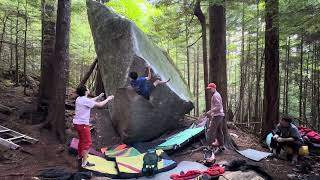 Squamish Bouldering  North Walls  Tims Arete V10 [upl. by Yniattirb642]