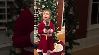 Jingle Bells Christmas Song  Cute Little Girl Sings Rudolph the Red Nosed Reindeer [upl. by Inerney773]