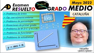 PRUEBA de ACCESO Grado MEDIO CATALUÑA 2022 Ejercicios Resueltos Paso a Paso ACADEMIADIEGO [upl. by Carolee924]