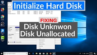 How to Initialize Hard Drive  Disk Unknown Not Initialized Unallocated FIX [upl. by Niarda]