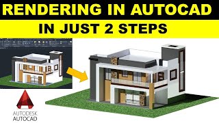 How to render in AutoCAD 3D  Tutorial Rendering in AutoCAD  Civil Engineering [upl. by Klusek]