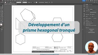 Développement d’un prisme hexagonal tronqué [upl. by Ellebanna]